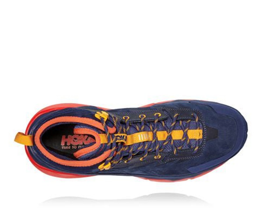 Chaussure Randonnée Hoka One One Kaha Gore-Tex Homme - Bleu/Rouge - DTS-371468